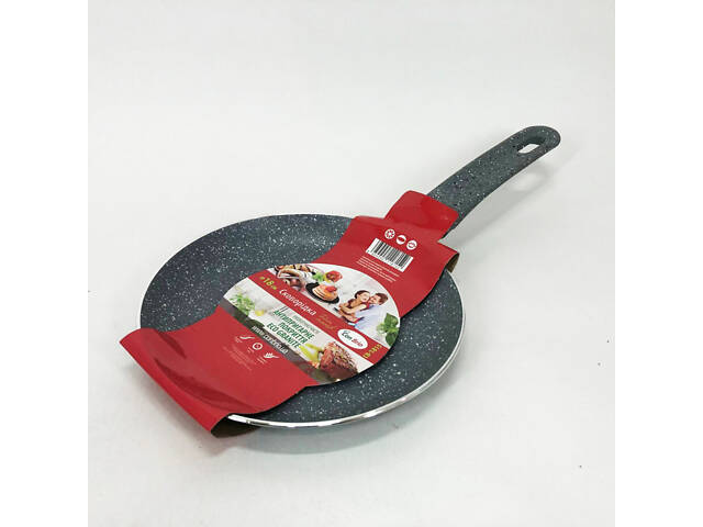 Сковорода для млинців Con Brio CB-1815 18 см, сковорода зручна на кухню, антипригарна сковорода - Фото 1
