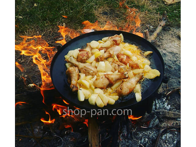 Сковорода для пікніка зі знімними ручками з диска борони - Фото 4