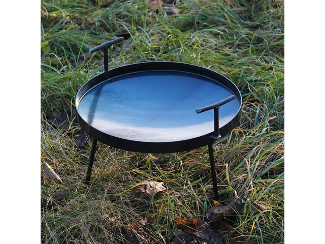 Сковорода-гриль із борони 50 см зі зручними ручками та кришкою - Фото 2