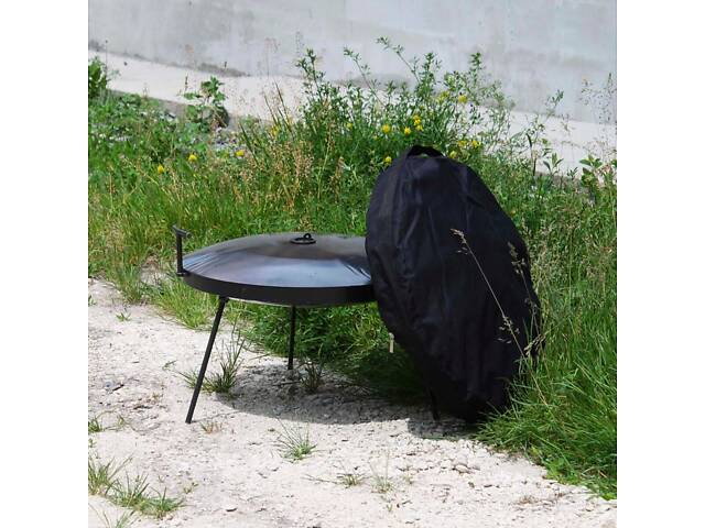 Сковорода маленька з кришкою та чохлом із диска борони туристична - Фото 2