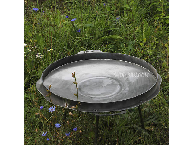 Сковорода Ромашка 50 см зі справжнього диска борони з бортом - Фото 8