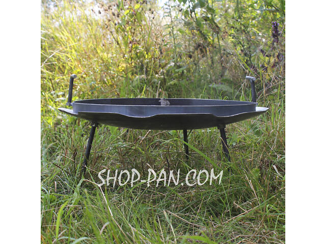 Сковорода з бортом Ромашка 40 см зі справжнього диска борони - Фото 3