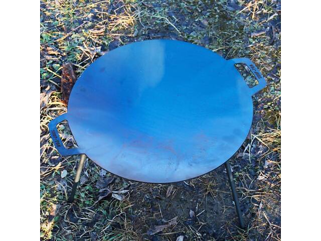 Сковорода-тарілка 48 см для багаття з ручками - Фото 2