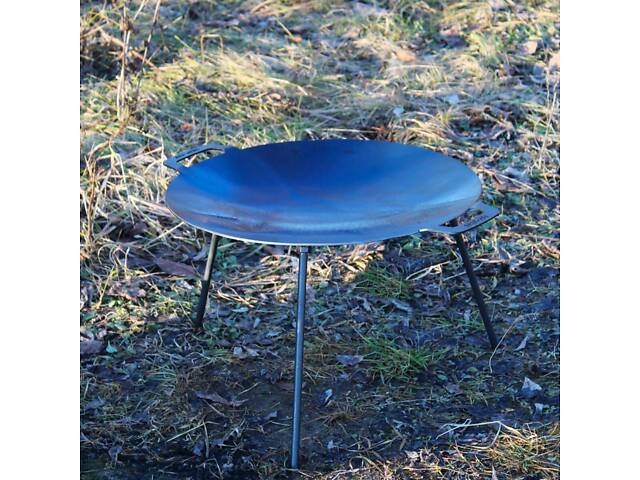 Сковорода-тарілка 48 см для багаття з ручками - Фото 3