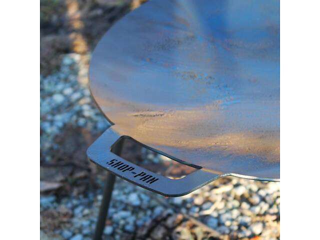 Сковорода-тарілка 48 см для багаття з ручками - Фото 4