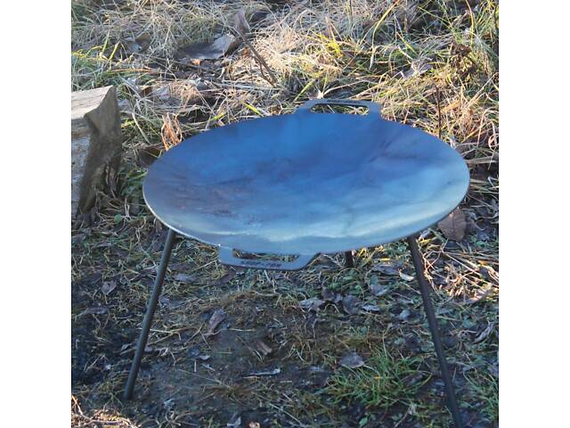 Сковорода-тарілка 48 см для багаття з ручками - Фото 6