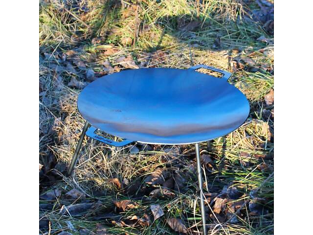 Сковорода-тарілка 48 см для багаття з ручками - Фото 7