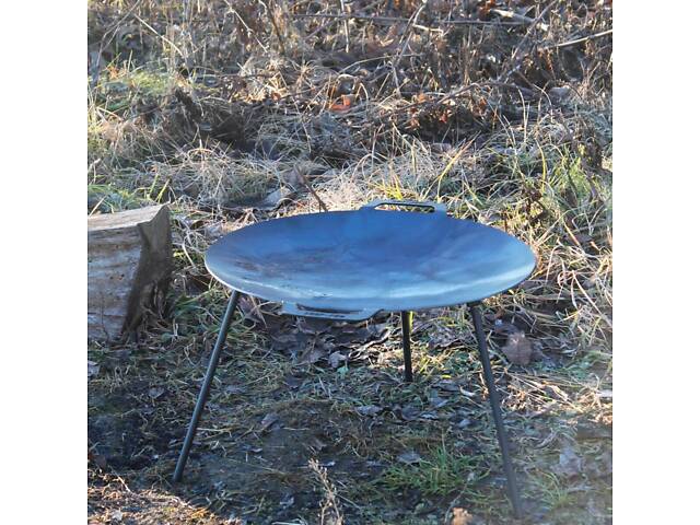 Сковорода-тарілка 48 см для багаття з ручками - Фото 8