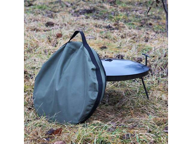 Сковорода з Б/У диска борони 55 см з бортом кришкою й чохлом - Фото 10