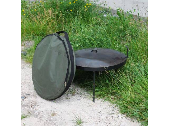 Сковорода з диска борони 50 см із кришкою та чохлом - Фото 1