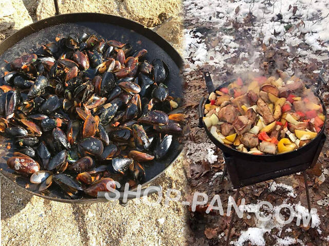 Сковорода з диска борони 50 см із кришкою та чохлом - Фото 5