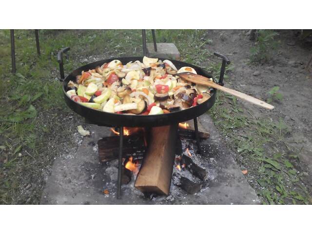 Сковорода з диска борони 50 см із кришкою та чохлом - Фото 9