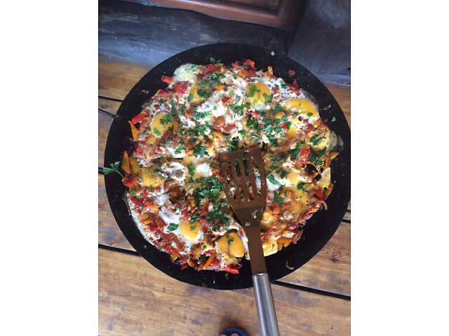 Сковорода з диска борони 50 см із кришкою зі знімними ручками - Фото 6