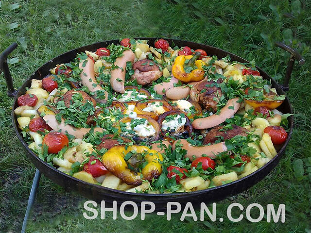 Сковорода з диска борони зі знімними ручками - Фото 6