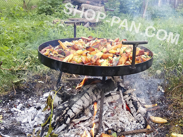 Сковорода з диска борони зі знімними ручками - Фото 2