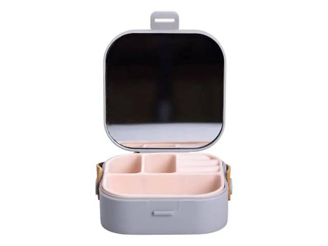 Скринька для прикрас 9×9×3.8 см міні органайзер для ювелірних виробів - Фото 1