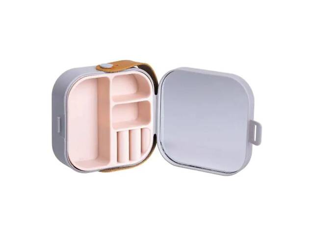 Скринька для прикрас 9×9×3.8 см міні органайзер для ювелірних виробів - Фото 3