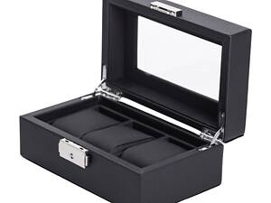 Скринька для наручного годинника 19×11.5×8 см дерев'яна на 3 відсіки HP-5-7