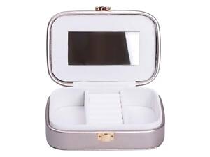 Коробка для украшений из эко кожи 15×10×5 см с зеркалом органайзер для ювелирных изделий HP-5-33G