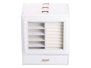 Коробка для украшений из эко кожи 3 яруса органайзер для ювелирных изделий HP-5-16W