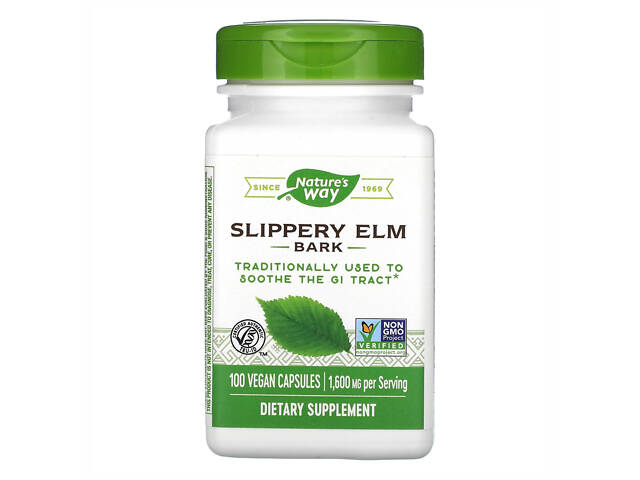 Slippery Elm Bark - 100 vcaps - Фото 1