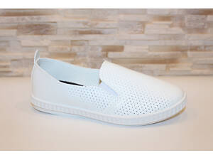 Сліпони жіночі білі з перфорацією Т1244