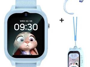 Розумний годинник дитячий A1 з відеодзвінком, HD-камерою та GPS, 2 змінні корпуси в комплекті, Голубий (KW2-A1-Blue)