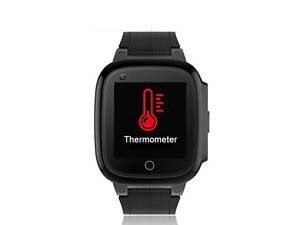 Smart часы детские с GPS отслеживанием Nectronix LT-25 (Черные), с поддержкой 4G, термометром, камерой, сенсорным экрано