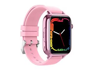 Смарт-часы детские Wonlex KT34 камерой WI-FI GPS SIM-карта силиконовый ремешок Pink (17778-hbr)