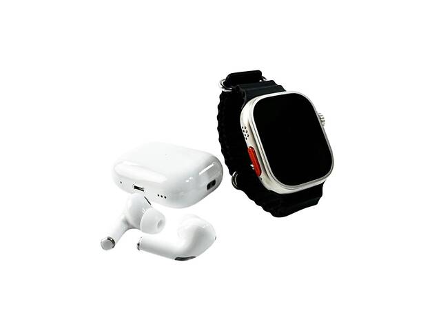 Розумний годинник Fendior H16+TWS+Powerbank+Charge Black yL. - Фото 1