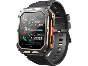 Смарт-часы Lemfo C20 Pro силиконовый ремешок Black Orange (16354-hbr)