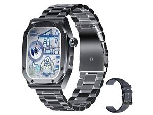 Смарт-часы Lige Z79 Max 2 ремешка Black (6d797ae9)