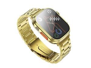 Смарт часы Smart Watch Hoco Y12 Ultra Golden Блютуз v5.0 320mAh IP67 iOS/Андроид Gold