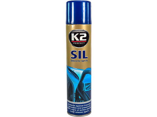 Смазка силиконовая Спрей 50мл K2 Silicone spray Для консервации резиновых и пластмассовых элементов в авто 300 мл