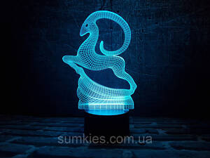 Змінна картинка для нічника-світильника 3D 'Золота антилопа' 3DTOYSLAMP CL0127347