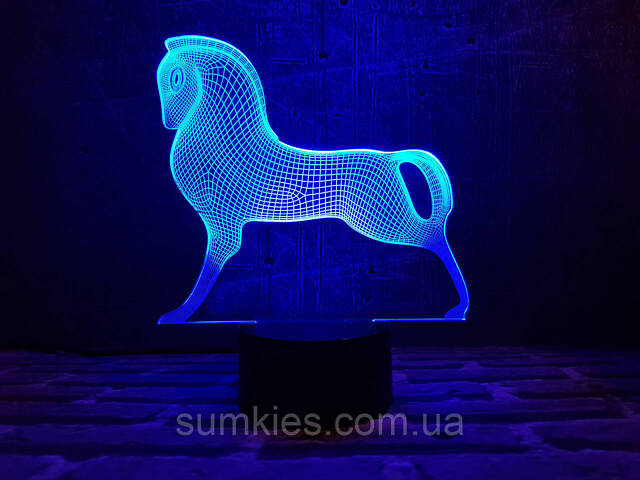 Змінна пластина для 3D ламп 'Срібний кінь' 3DTOYSLAMP - Фото 1