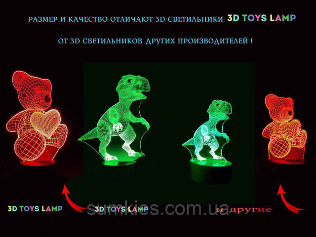Змінна пластина для 3D-світильників 'Йога 2' 3DTOYSLAMP - Фото 5