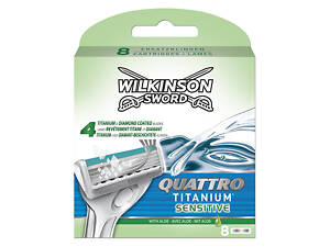 Змінні касети для гоління Wilkinson Sword Quattro Titanium Sensitiv - 8 шт (1012)