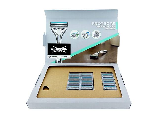 Сменные кассеты Wilkinson Sword Quattro Titanium Sensitive (12 шт.) - Фото NaN