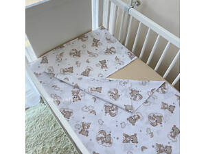 Сменный комплект постельного белья Мишки бежевый