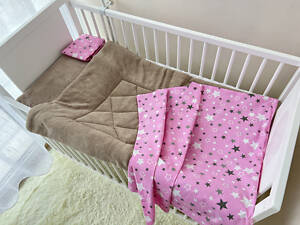 Сменный комплект постельного белья с пледом и подушкой