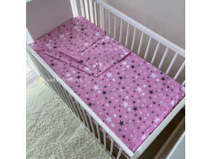 Сменный комплект постельного белья Звездочки на розовом