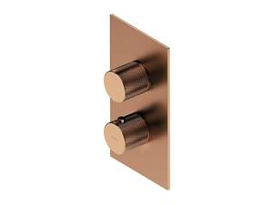 Смеситель для душа Omnires Contour скрытого монтажа, с термостатом, brushed copper (CT8036CPB)