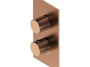 Смеситель для душа Omnires Contour скрытого монтажа, с термостатом, brushed copper (CT8036CPB)
