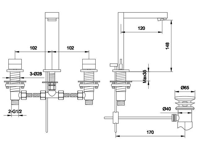 Змішувач для раковини (вумивальника) KOHLMAN EXCELENT CHROME - Фото 3