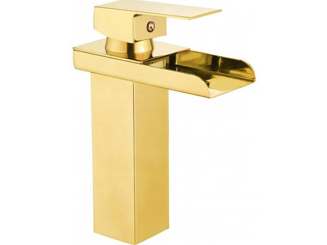 Змішувач для раковини (вумивальника) MEXEN HYDRA GOLD золотий низький - Фото 1