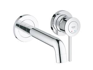 Смеситель для умывальника Grohe BauClassic, монтаж со стены, внешняя+внутренняя часть, хром (2029200C)