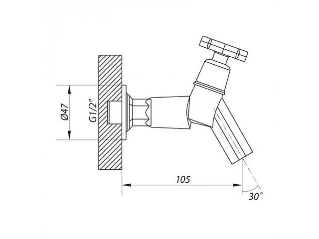 Смеситель на холодную воду WEZER JIK22-102 - Фото 3