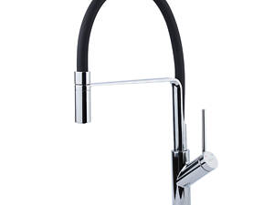 Смеситель ADDA Ø25 для кухни излив силиконовый черный на гайке CORSO 9635110 (EB-4B520C)