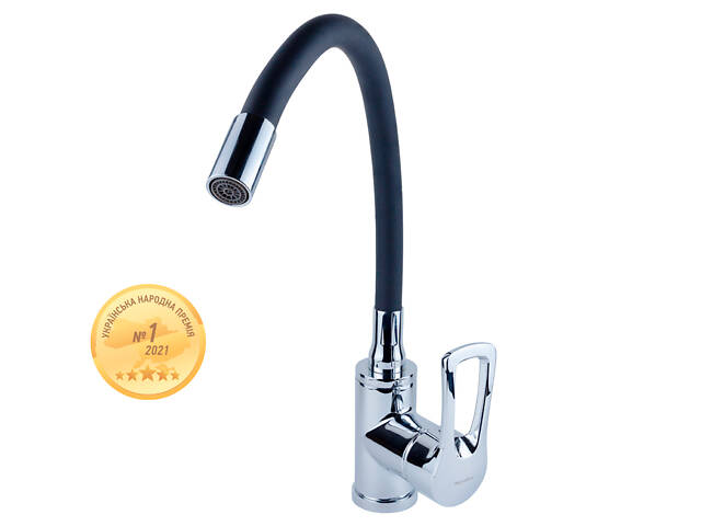 Змішувач ML Ø40 для кухні гусак силіконовий на гайці AQUATICA ML-4B544C (9746130) - Фото 1